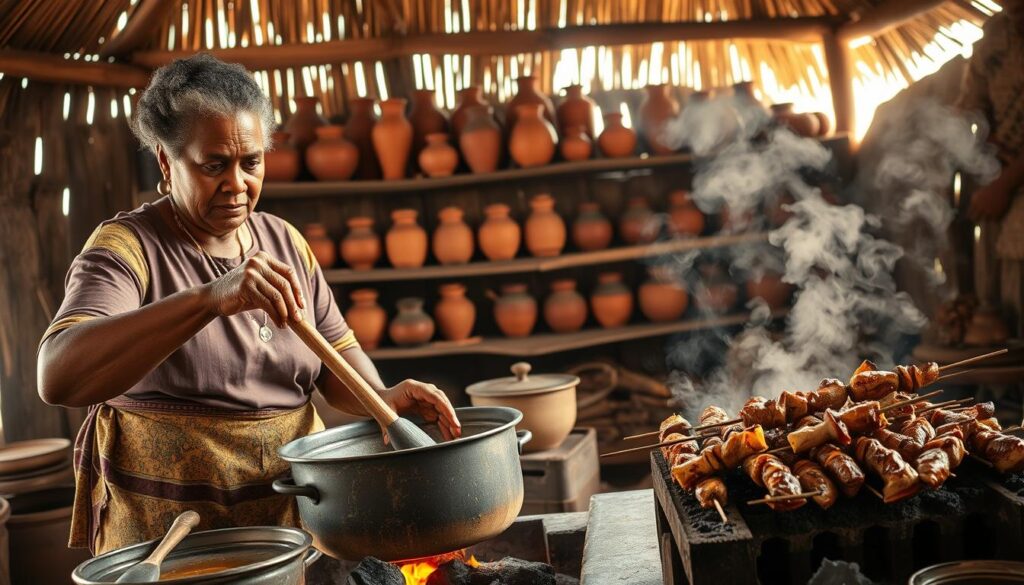 teknik memasak tradisional Botswana